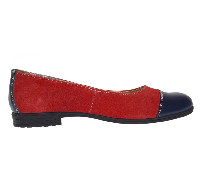 Oferta marimea 38 Balerini dama casual din piele naturala Rosu - Bleumarin LRUTBLR Oferta marimea 38 Balerini dama casual din piele naturala Rosu - Bleumarin LRUTBLR