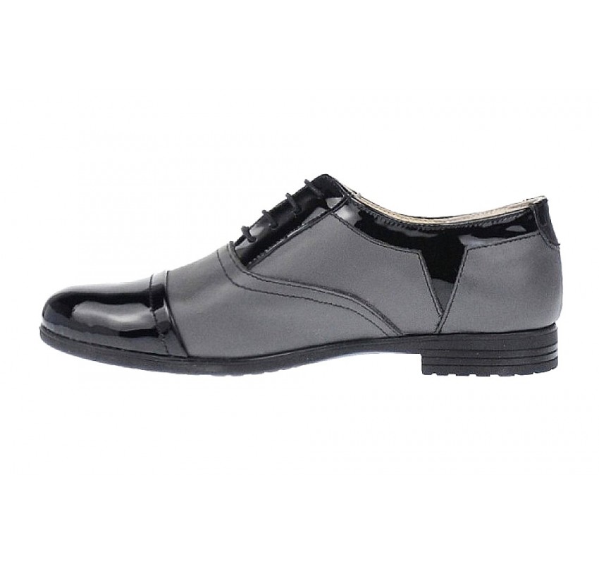 Marimea 40 Pantofi dama casual gri din piele naturala - LRUTNLACGRI