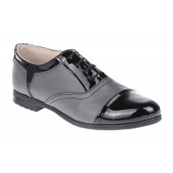 Marimea 40 Pantofi dama casual gri din piele naturala - LRUTNLACGRI