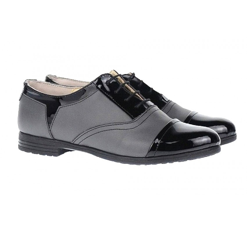Marimea 40 Pantofi dama casual gri din piele naturala - LRUTNLACGRI