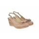 Oferta marimea  35,36, 38,40  -  Pantofi dama bej din piele naturala, cu platforme de 7cm LS100BEJ