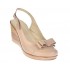 Oferta Pantofi dama bej din piele naturala, cu platforme de 7cm LS100BEJ