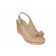 Oferta marimea  35,36, 38,40  -  Pantofi dama bej din piele naturala, cu platforme de 7cm LS100BEJ