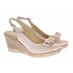 Oferta marimea 38 -Pantofi dama decupati din piele naturala bej cu platforma LS100BEJLACBOX