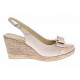 Oferta marimea 38 -Pantofi dama decupati din piele naturala bej cu platforma LS100BEJLACBOX