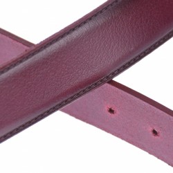 Curea barbati, casual-eleganta, din piele naturala, cusatura, visiniu, latime 3.4 cm - LS102V