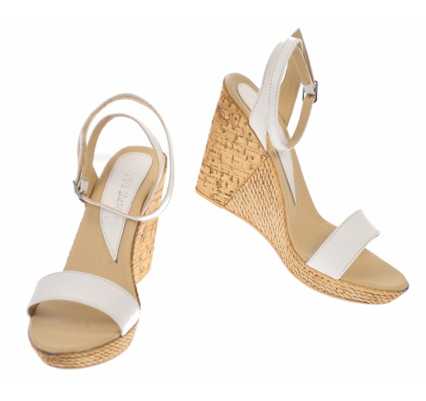 Oferta marimea 37, 39- Sandale dama, din piele naturala, platforma de 10cm, Made in Romania - LS107A3 Oferta marimea 37, 39- Sandale dama, din piele naturala, platforma de 10cm, Made in Romania - LS107A3