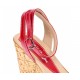 Oferta 37! Sandale dama, din piele naturala, cu platforma, rosii, Made in Romania - LS107R Oferta 37! Sandale dama, din piele naturala, cu platforma, rosii, Made in Romania - LS107R