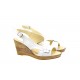 OFERTA  marimea 40 - Sandale dama cu platforma din piele naturala  - LS10XA