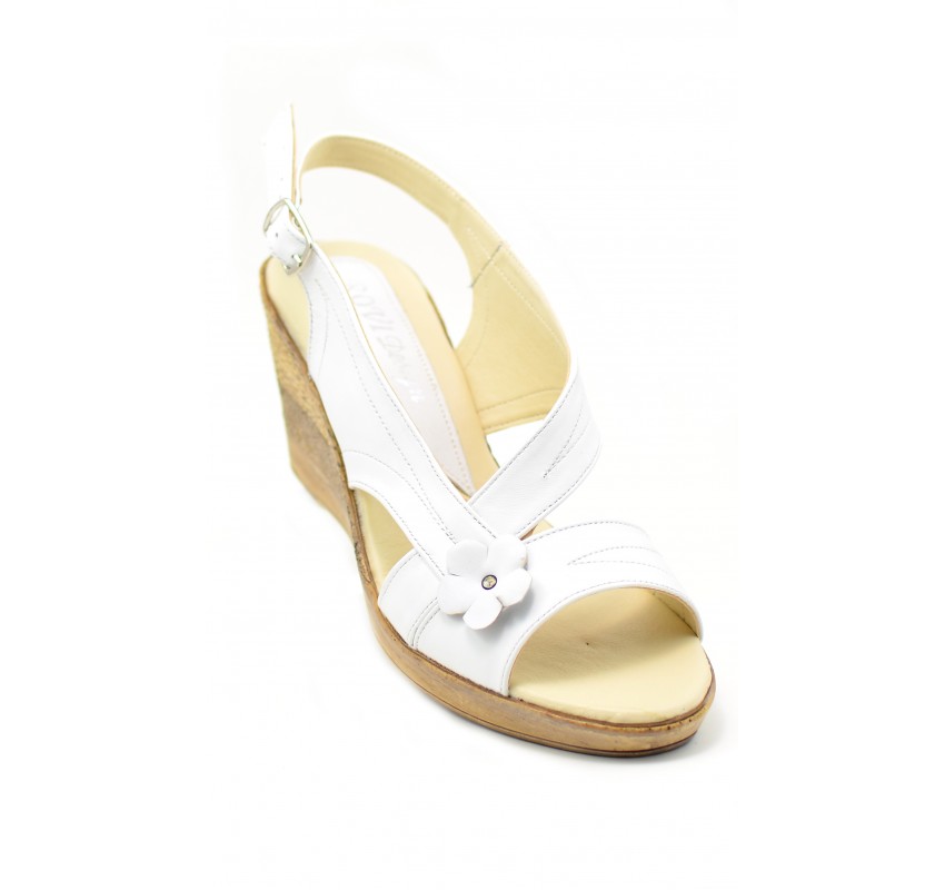 OFERTA  marimea 40 - Sandale dama cu platforma din piele naturala  - LS10XA