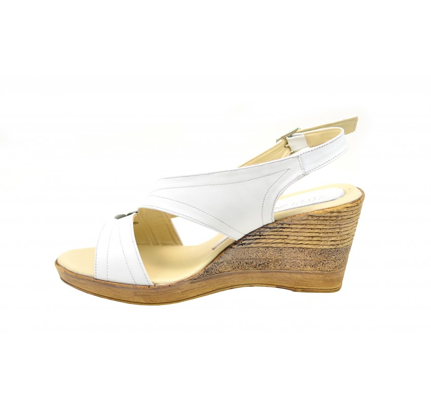 OFERTA  marimea 40 - Sandale dama cu platforma din piele naturala  - LS10XA