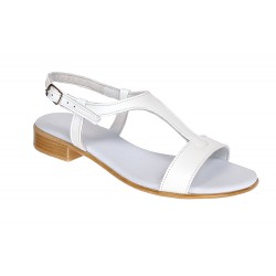 OFerta Sandale dama din piele naturala alb box LS16ABOX