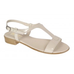 Marimi 39, 40 Sandale dama casual din piele naturala Bej Lac LS16LB1