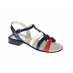 Marimea 41 Sandale dama din piele naturala Alb, Rosu, Bleumarin LS16RABL