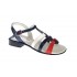 Marimea 41 Sandale dama din piele naturala Alb, Rosu, Bleumarin LS16RABL