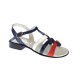Marimea 41 Sandale dama din piele naturala Alb, Rosu, Bleumarin LS16RABL
