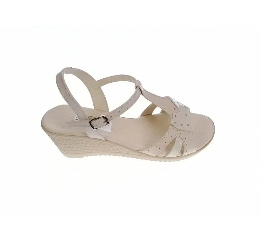 OFERTA marimea 36, 39 - Sandale dama de vara cu platforme de 6cm, din piele naturala, bej - LS17BEJ OFERTA marimea 36, 39 - Sandale dama de vara cu platforme de 6cm, din piele naturala, bej - LS17BEJ