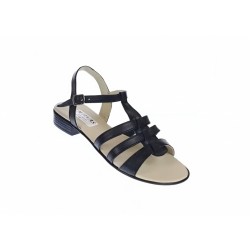 OFERTA MARIMEA  38,  40  - Sandale dama negre din piele naturala, CORA, LS2NBOX