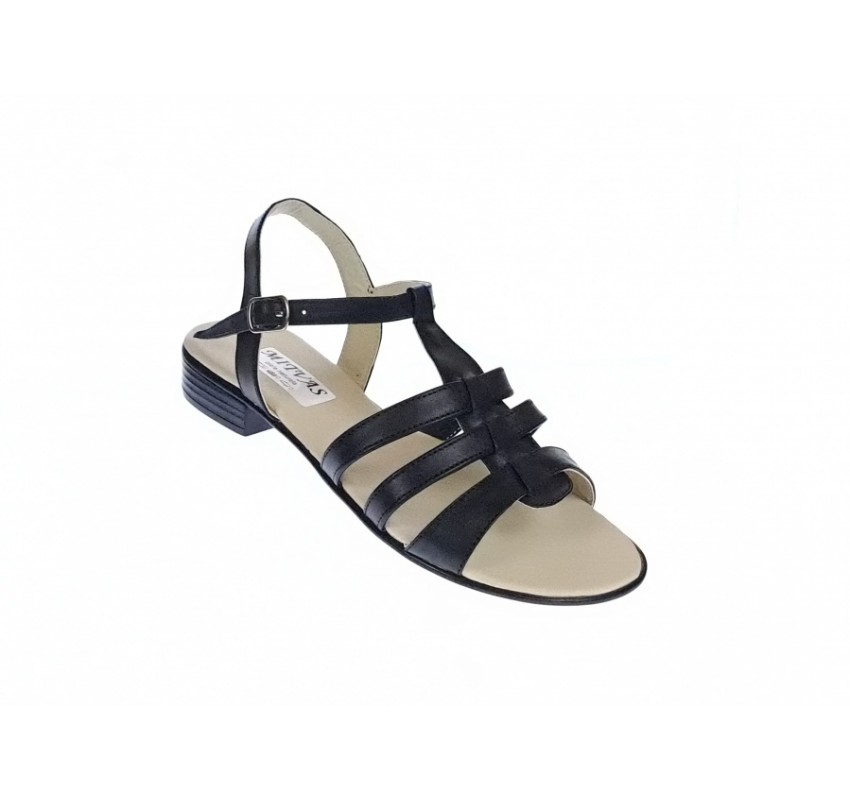 OFERTA MARIMEA  38,  40  - Sandale dama negre din piele naturala, CORA, LS2NBOX