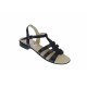 OFERTA MARIMEA  38,  40  - Sandale dama negre din piele naturala, CORA, LS2NBOX