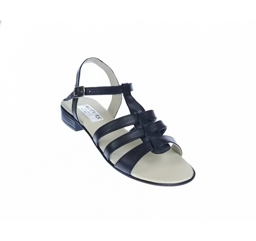 OFERTA MARIMEA  38,  40  - Sandale dama negre din piele naturala, CORA, LS2NBOX