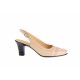 Oferta marimea 38 -  Pantofi dama decupati, eleganti, din piele naturala, cu toc - LS301BEJBEJ