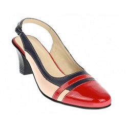 Pantofi dama decupati Marimea 40 - Model din piele naturala LS301RBLBEJ