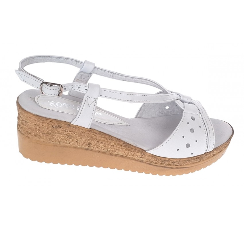 Sandale dama din piele naturala cu platforme de 6 cm LS36A2 Marimea 39 Sandale dama din piele naturala cu platforme de 6 cm LS36A2 Marimea 39