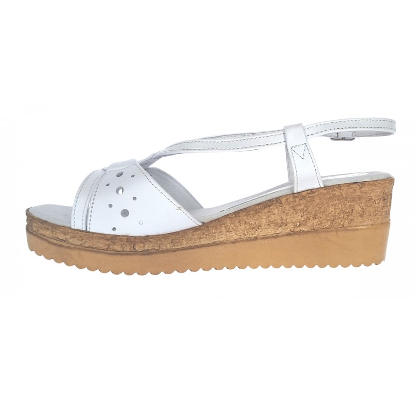 Sandale dama din piele naturala cu platforme de 6 cm LS36A2 Marimea 39 Sandale dama din piele naturala cu platforme de 6 cm LS36A2 Marimea 39