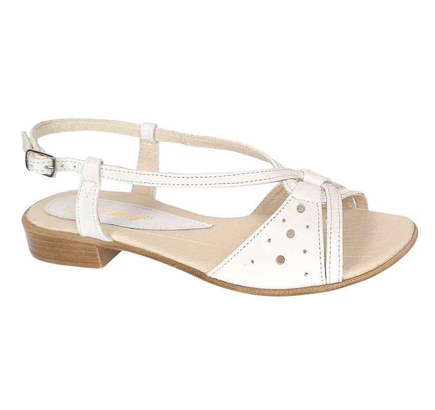 Sandale dama albe, din piele naturala, ROVI Design - LS36A Marimea 38