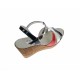 Marimea 35 Sandale dama din piele naturala talpa tip pana de 7cm Rosu, Alb, Negru LS47RAN2
