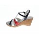 Marimea 35 Sandale dama din piele naturala talpa tip pana de 7cm Rosu, Alb, Negru LS47RAN2