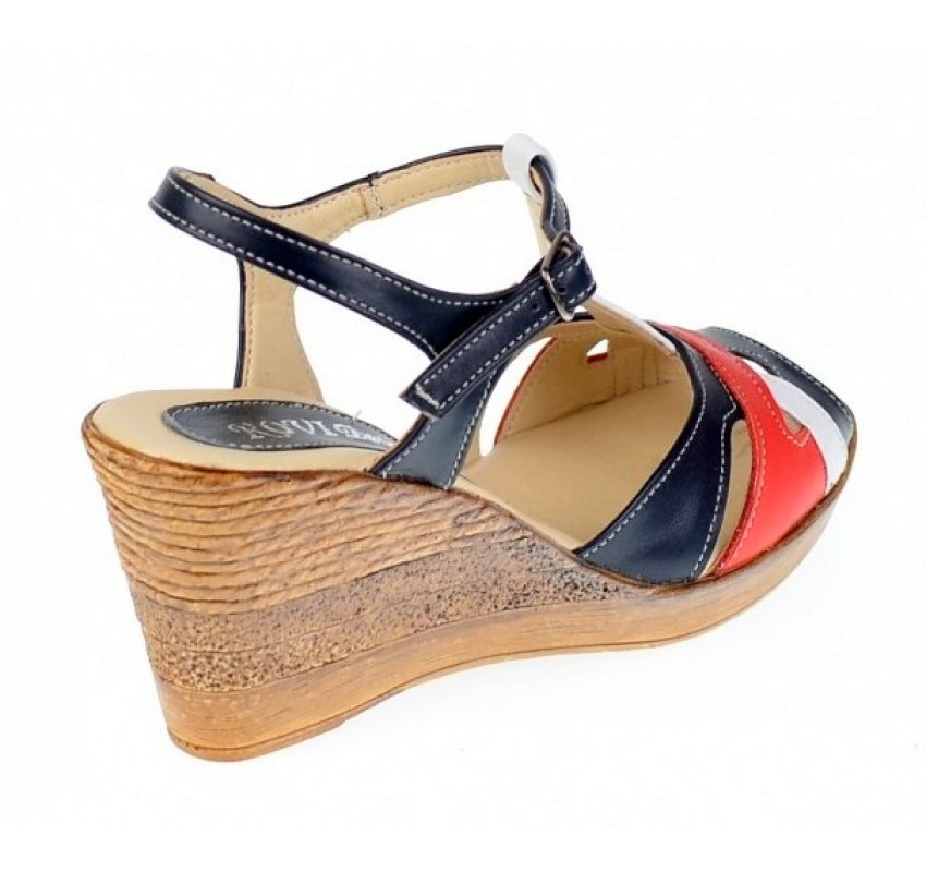 OFERTA! marimea 37, 38, 39 -  Sandale dama din piele naturala cu platforma - LS50RABL