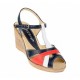 OFERTA! marimea 37, 38, 39 -  Sandale dama din piele naturala cu platforma - LS50RABL