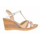 Sandale dama din piele naturala platforme de 7 cm - LS51BEJA