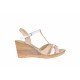 OFERTA marimea   39 -  Sandale dama, din piele naturala, cu platforma de 8cm - LS51BEJA