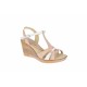OFERTA marimea   39 -  Sandale dama, din piele naturala, cu platforma de 8cm - LS51BEJA