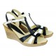 Marimea 39 Sandale dama din piele naturala - Model Negru cu alb LS51NA Marimea 39 Sandale dama din piele naturala - Model Negru cu alb LS51NA