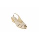 OFERTA  marimea 36,    -  Sandale dama, bej, din piele naturala, cu platforme de 5cm - LS52B