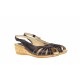 OFERTA marimea 36, 38  - Sandale dama, din piele naturala, maro, cu platforma de  4cm - LS52M