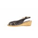 OFERTA marimea 36, 38  - Sandale dama, din piele naturala, maro, cu platforma de  4cm - LS52M