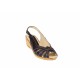 OFERTA marimea 36, 38  - Sandale dama, din piele naturala, maro, cu platforma de  4cm - LS52M