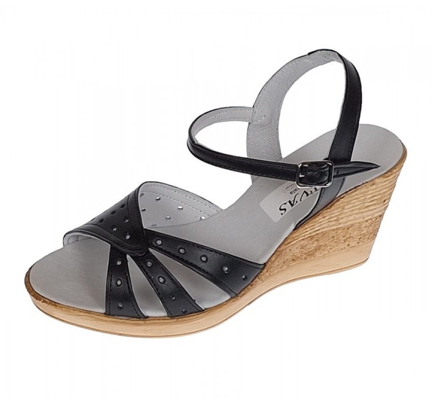 OFERTA marimea 35 Sandale dama din piele naturala cu platforme negru LS55NBOX OFERTA marimea 35 Sandale dama din piele naturala cu platforme negru LS55NBOX