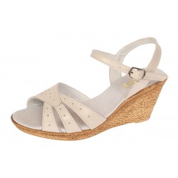 Sandale dama bej din piele naturala box - LS5BEJ Marimea 35, 37