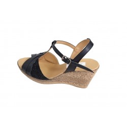 Marimea 39, 40 Sandale dama din piele naturala cu platforme de 7 cm LS61XN