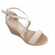 Oferta  marimea 36 - Sandale dama din piele naturala bej  LS7BEJ2
