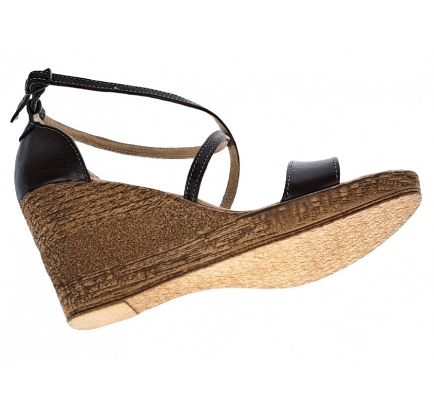 Oferta marimea 37 - Sandale dama din piele naturala maro - Made in Romania - LS7MARO