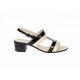 Oferta marimea 36, 38, 39 -  Sandale dama din piele naturala, Negru - Bej LS7NBEJLAC