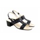 Marimea 36, 37 - Sandale dama din piele naturala - Model negru box LS7NBOX