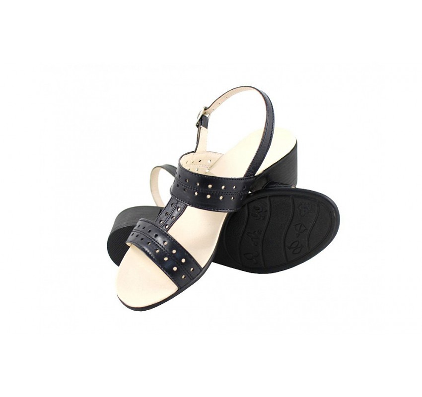 Marimea 36, 37 - Sandale dama din piele naturala - Model negru box LS7NBOX